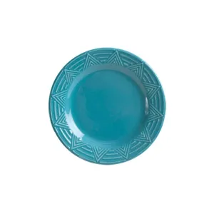 Salad Plate Set - Set of 4 - Turquoise | Aztec Pattern