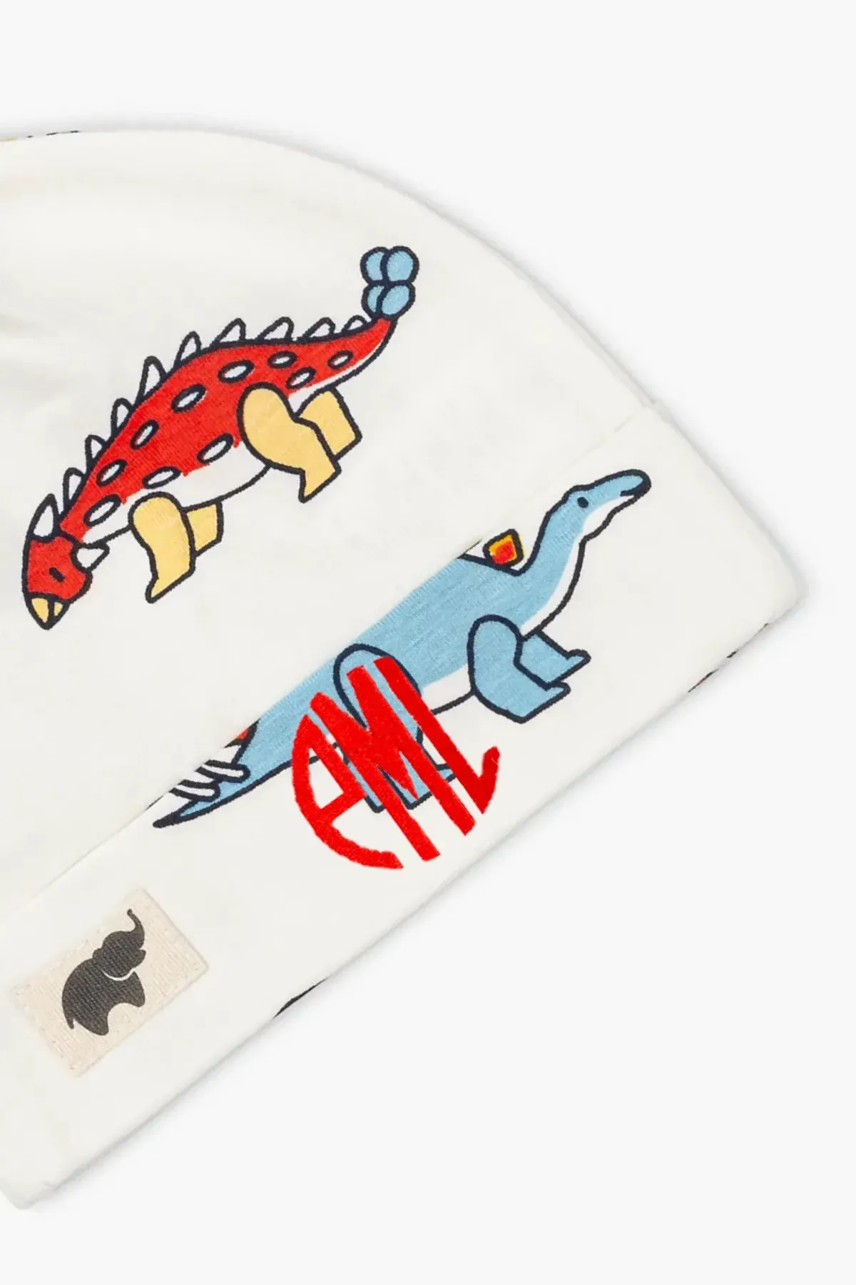 SALE - Top Knot Cap_Happy Dinos