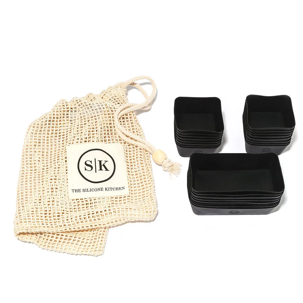 Silicone Baking Cups | Matte Black | Bento