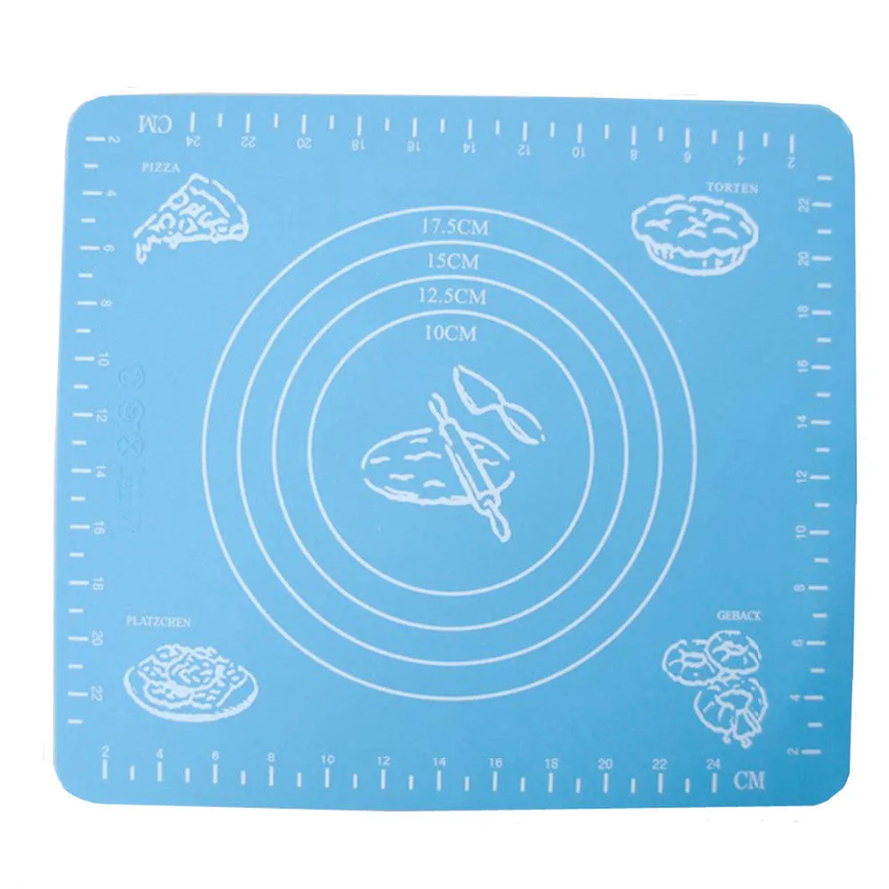 Silicone Baking Mat Sheet Rolling Dough Pastry Cakes Bakeware Oven Pasta Cooking Tools Kitchen Accessories Pink/Blue 29x26cm 1PC