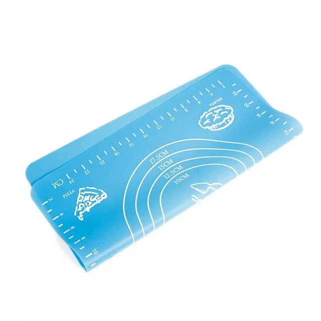 Silicone Baking Mat Sheet Rolling Dough Pastry Cakes Bakeware Oven Pasta Cooking Tools Kitchen Accessories Pink/Blue 29x26cm 1PC