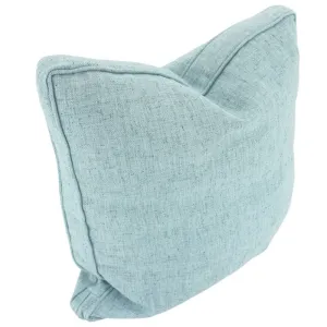 Sky Blue Linen Solid Walled Cushion - 50cm x 50cm