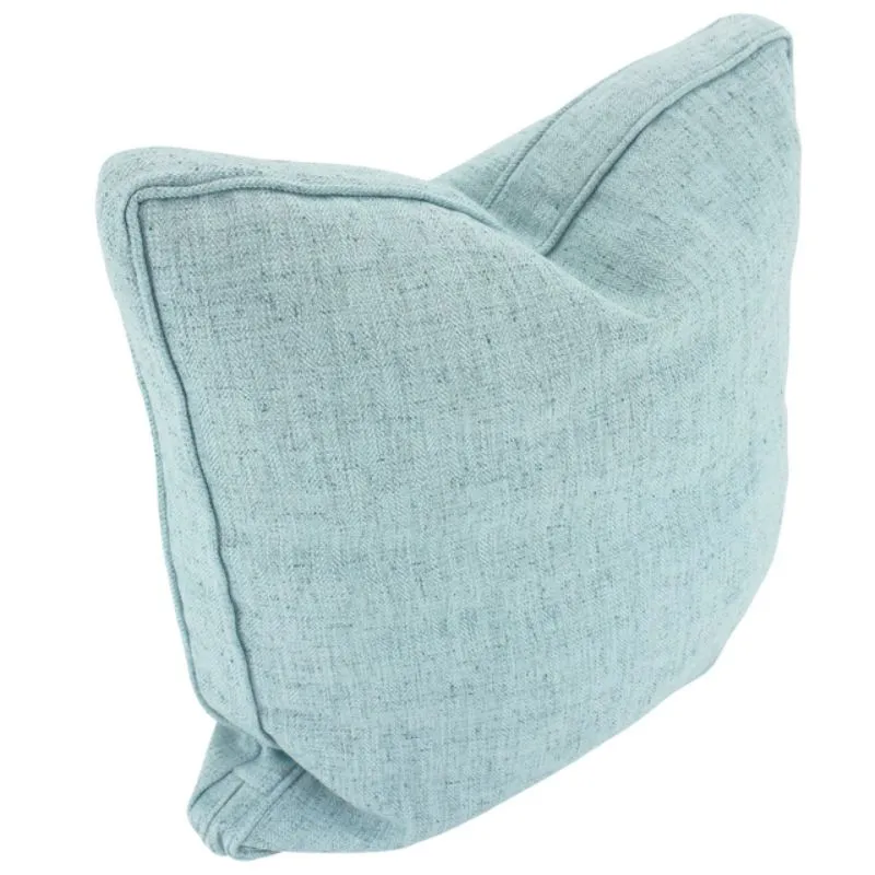 Sky Blue Linen Solid Walled Cushion - 50cm x 50cm