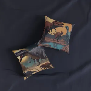 Square Dinosaur Design Pillow: 2-Way Reversible Comfort for a Roaring Bedroom Upgrade
