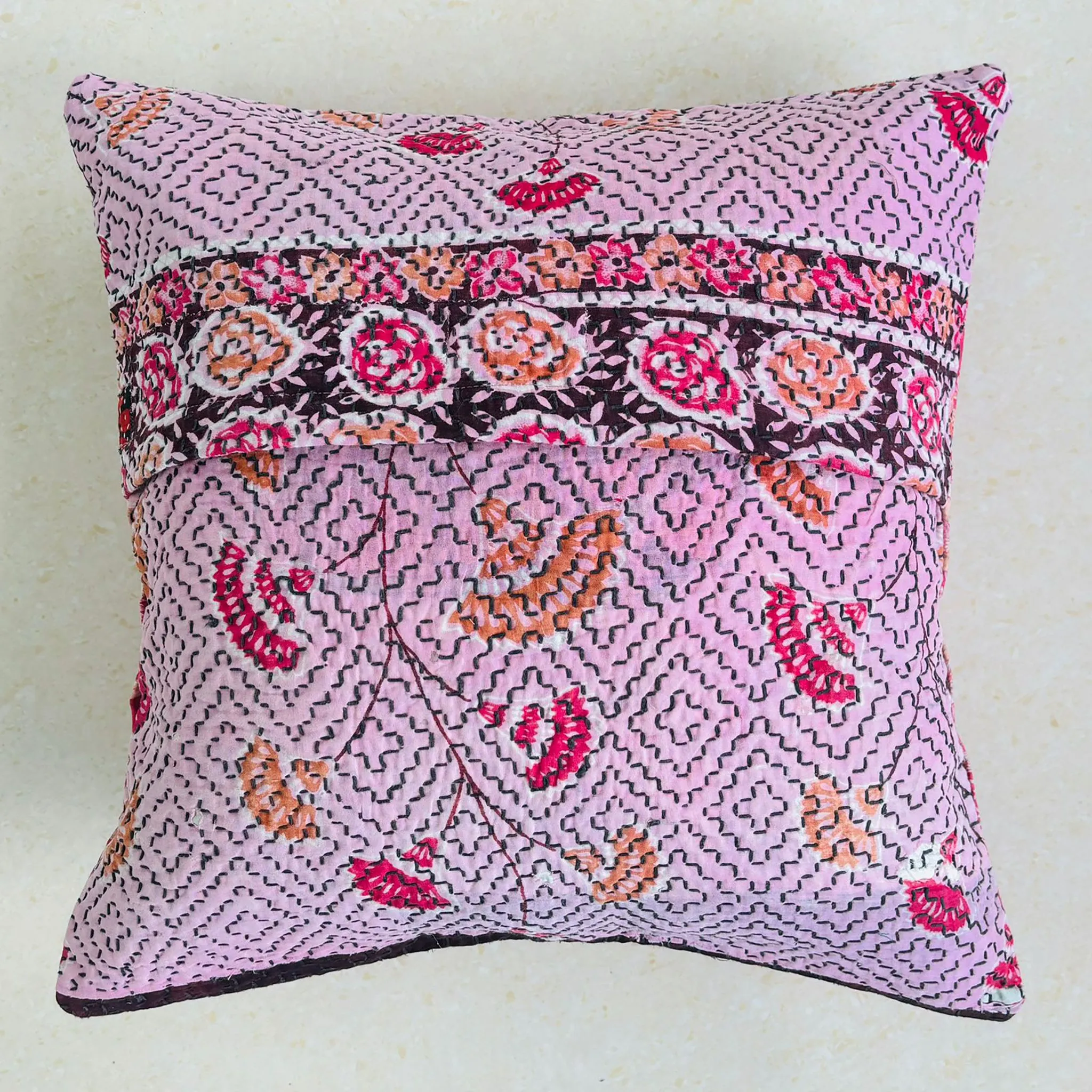 Sundar Embroidery Silk Cushion- 008