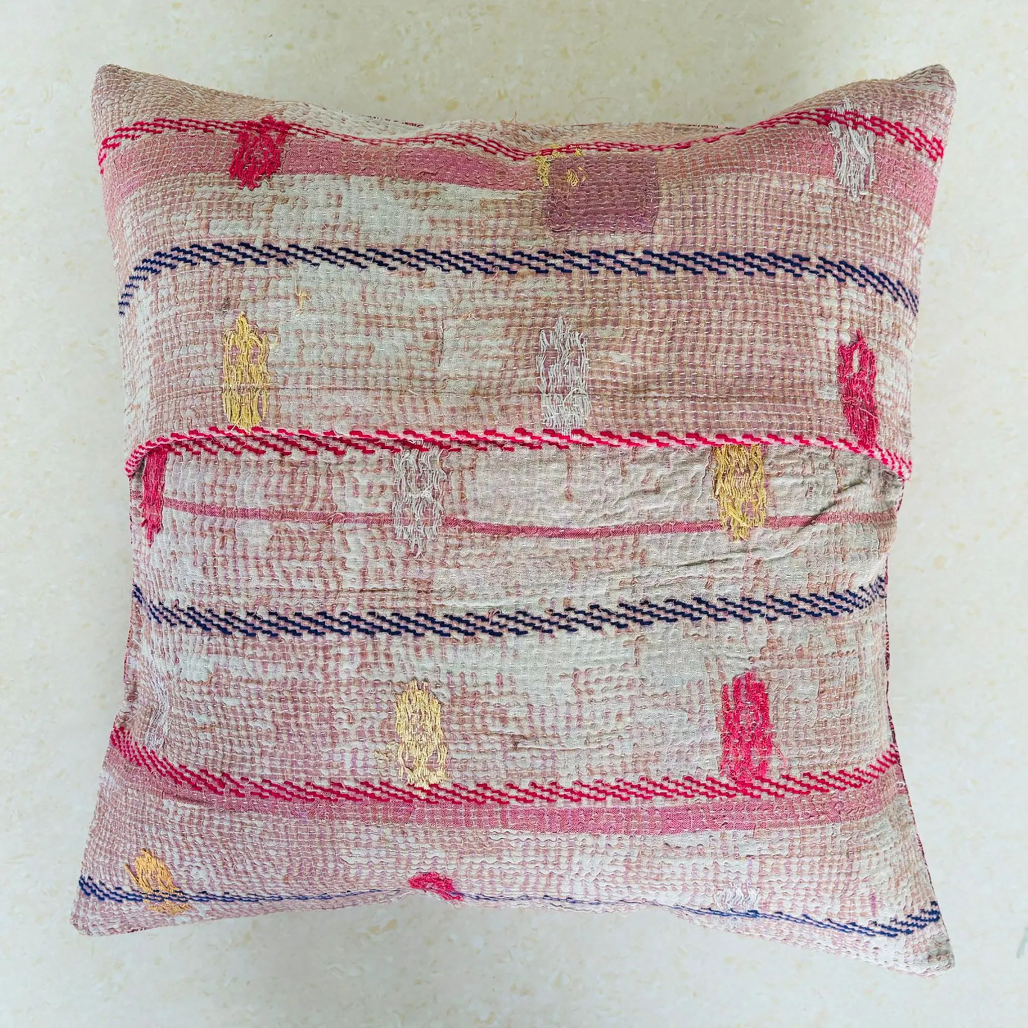 Sundar Embroidery Silk Cushion- 010