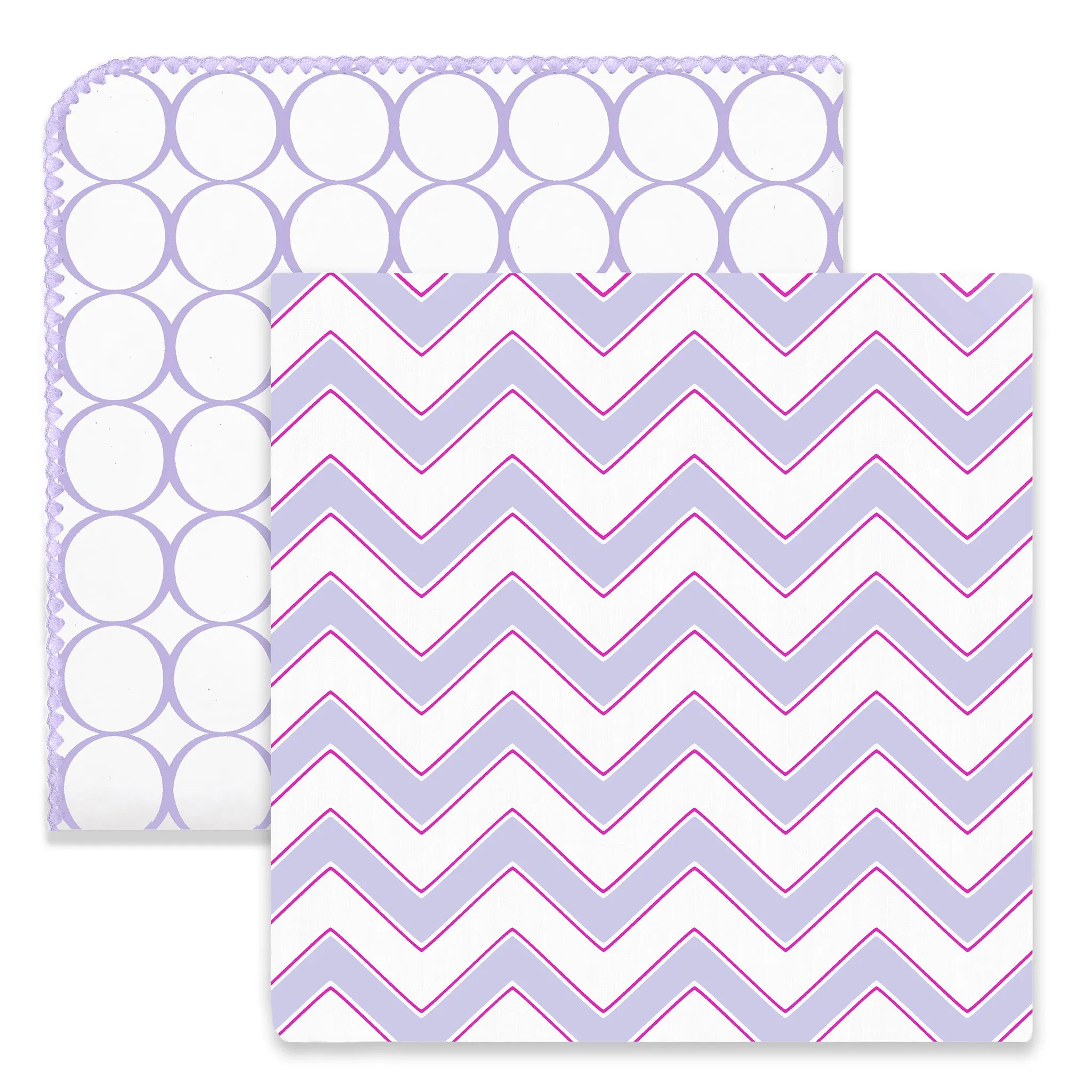 SwaddleDuo - Lavender Mod Circles   Chevron, Lavender