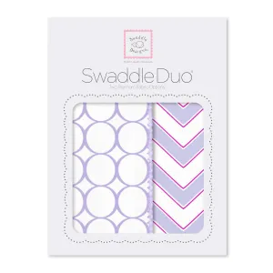 SwaddleDuo - Lavender Mod Circles   Chevron, Lavender