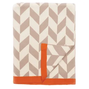 The Beige Herringbone Throw