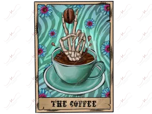 The coffee tarot - clear cast decal