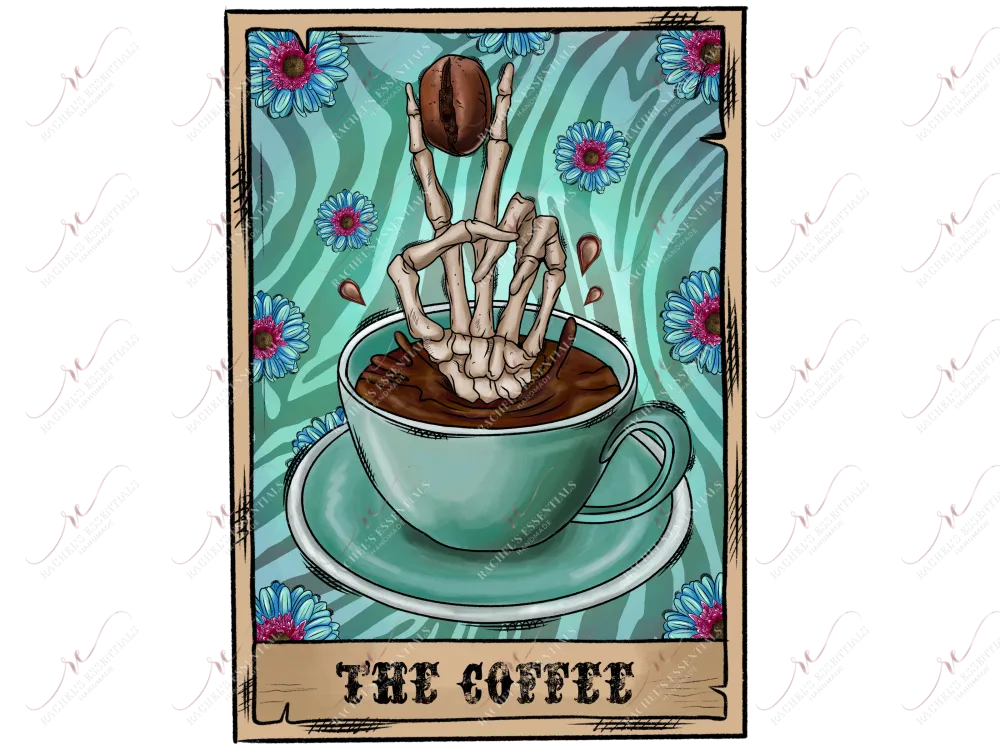 The coffee tarot - clear cast decal