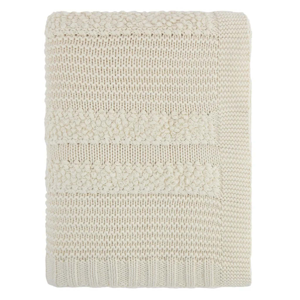 The Cream Multi-Textured Throw
