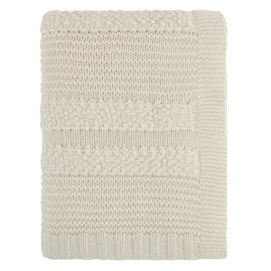 The Cream Multi-Textured Throw