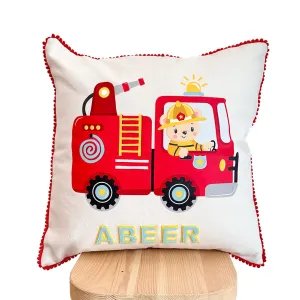 Throw Cushion - Little Red Fire Truck