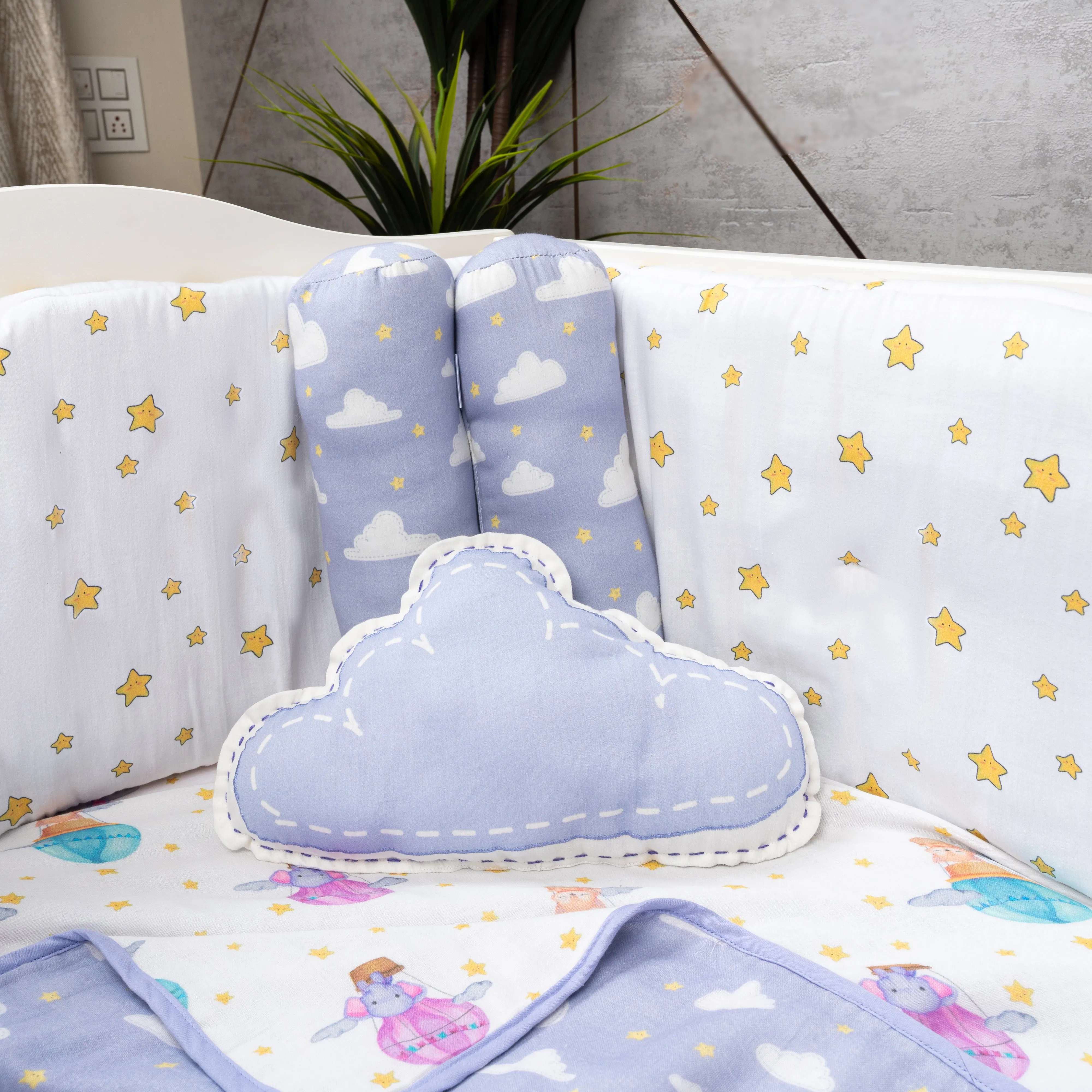 Tiny Snooze Organic Throw Cushion- Cloud