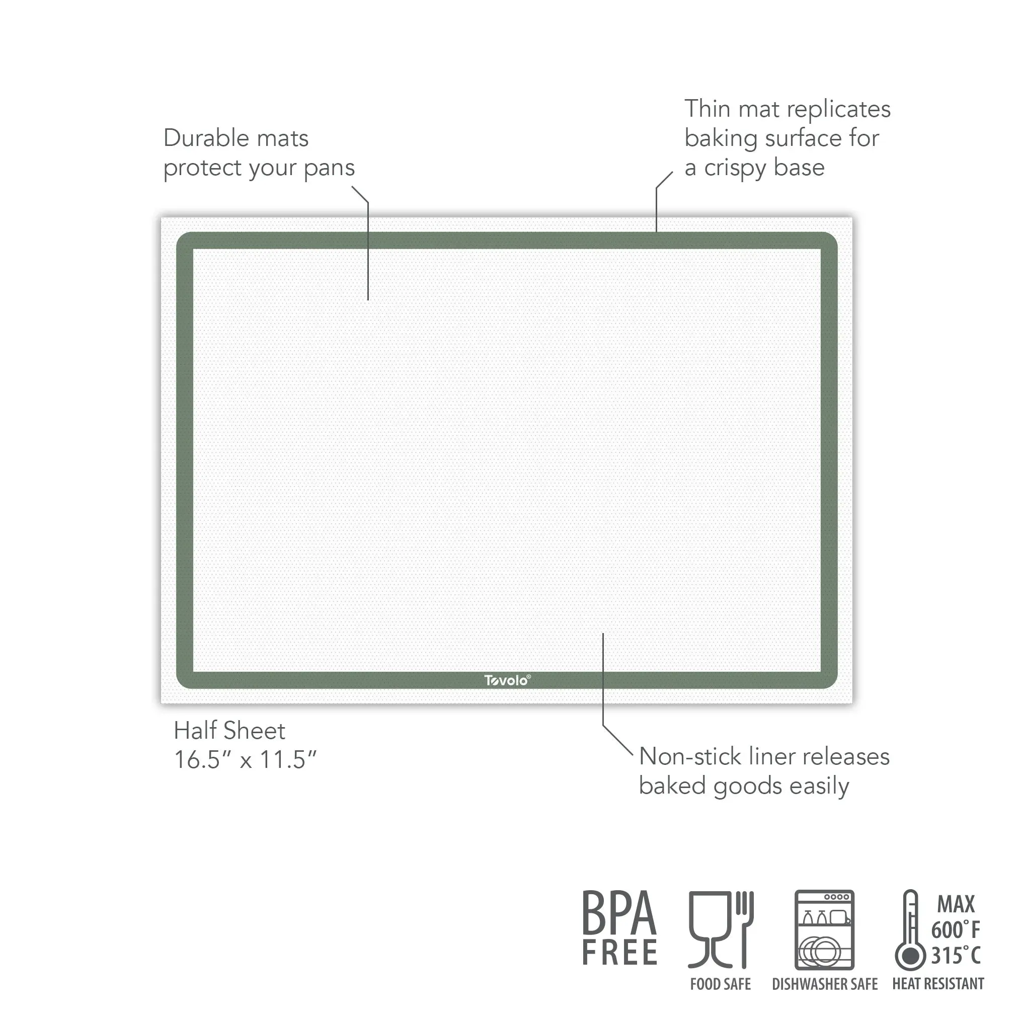 TrueBake Half-Sheet Baking Mat