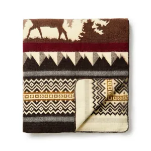 ULTRA SOFT BEAR AND DEER LODGE HANDMADE BLANKET