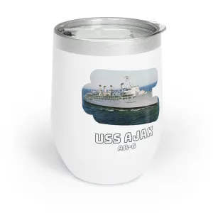 USS Ajax AR-6 United States Ship POD Chill Wine Tumbler