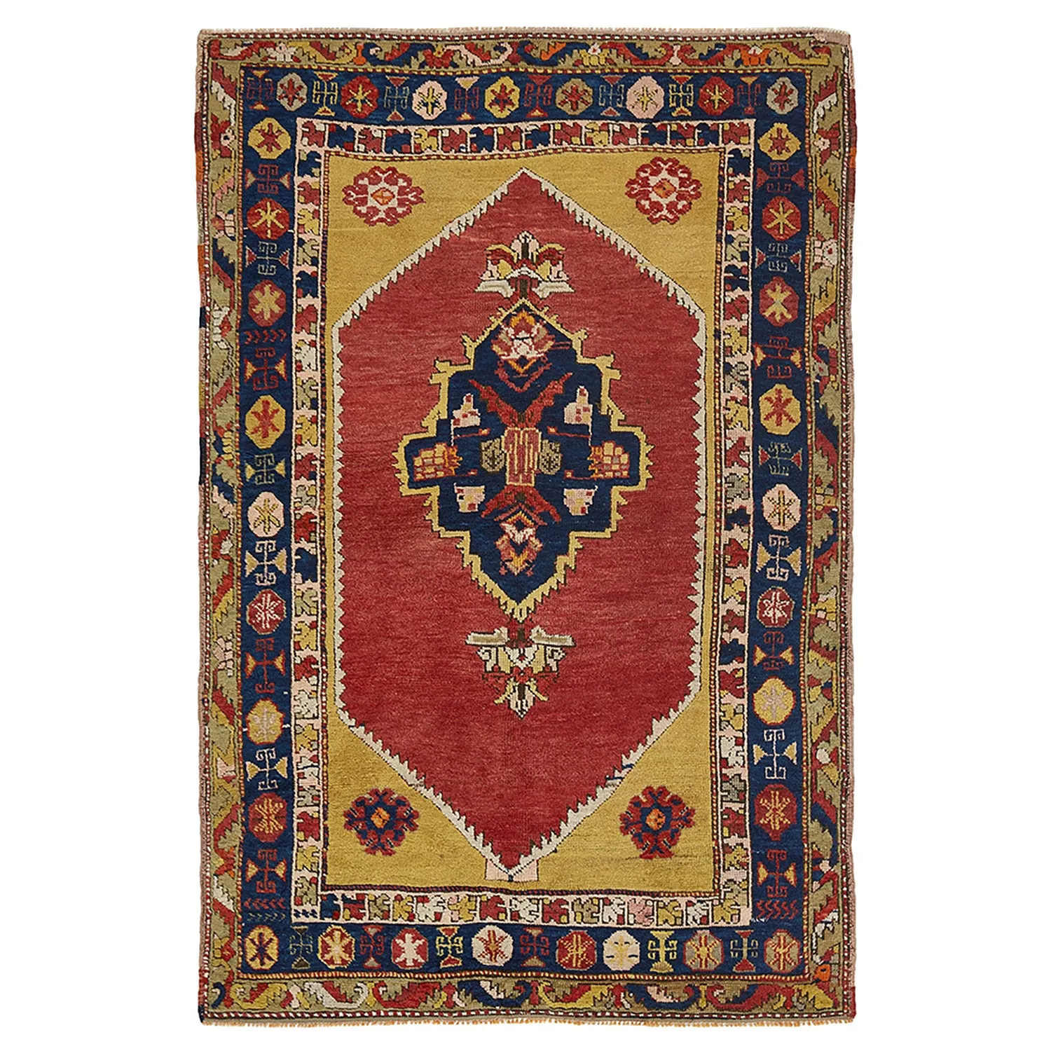 Vintage Traditional Wool Rug - 4'1" x 6'2"