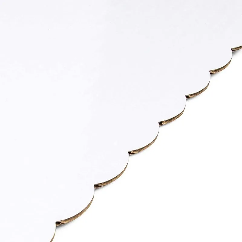 White Foil Cake Boards, Scalloped Rectangle Dessert Base (14 x 10 In, 25 Pack)