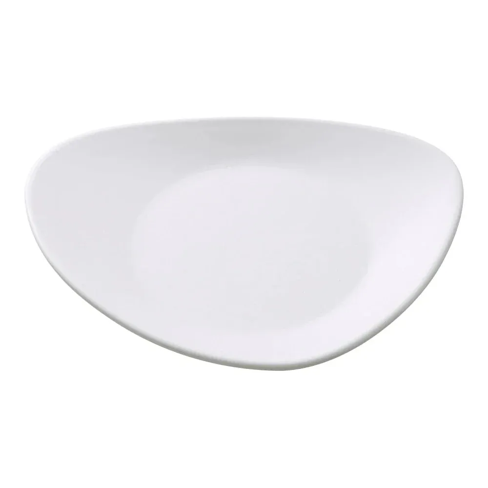 Yanco MO-110 Moderne 10.5" Triangular Plate, White Melamine - Pack of 24