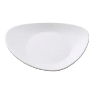 Yanco MO-110 Moderne 10.5" Triangular Plate, White Melamine - Pack of 24
