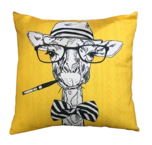 Yellow Giraffe Cushion Cover