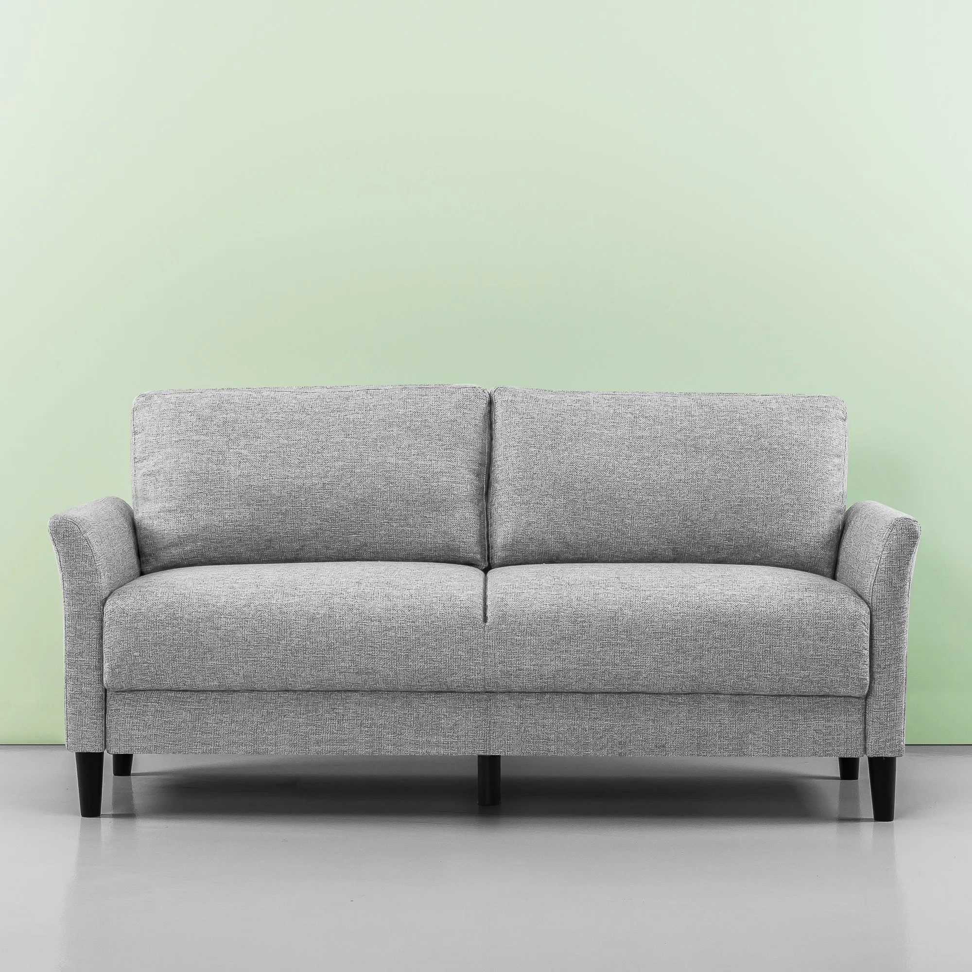 Zinus Jackie Classic Upholstered Sofa (Soft Grey Weave) (3 Seaters)