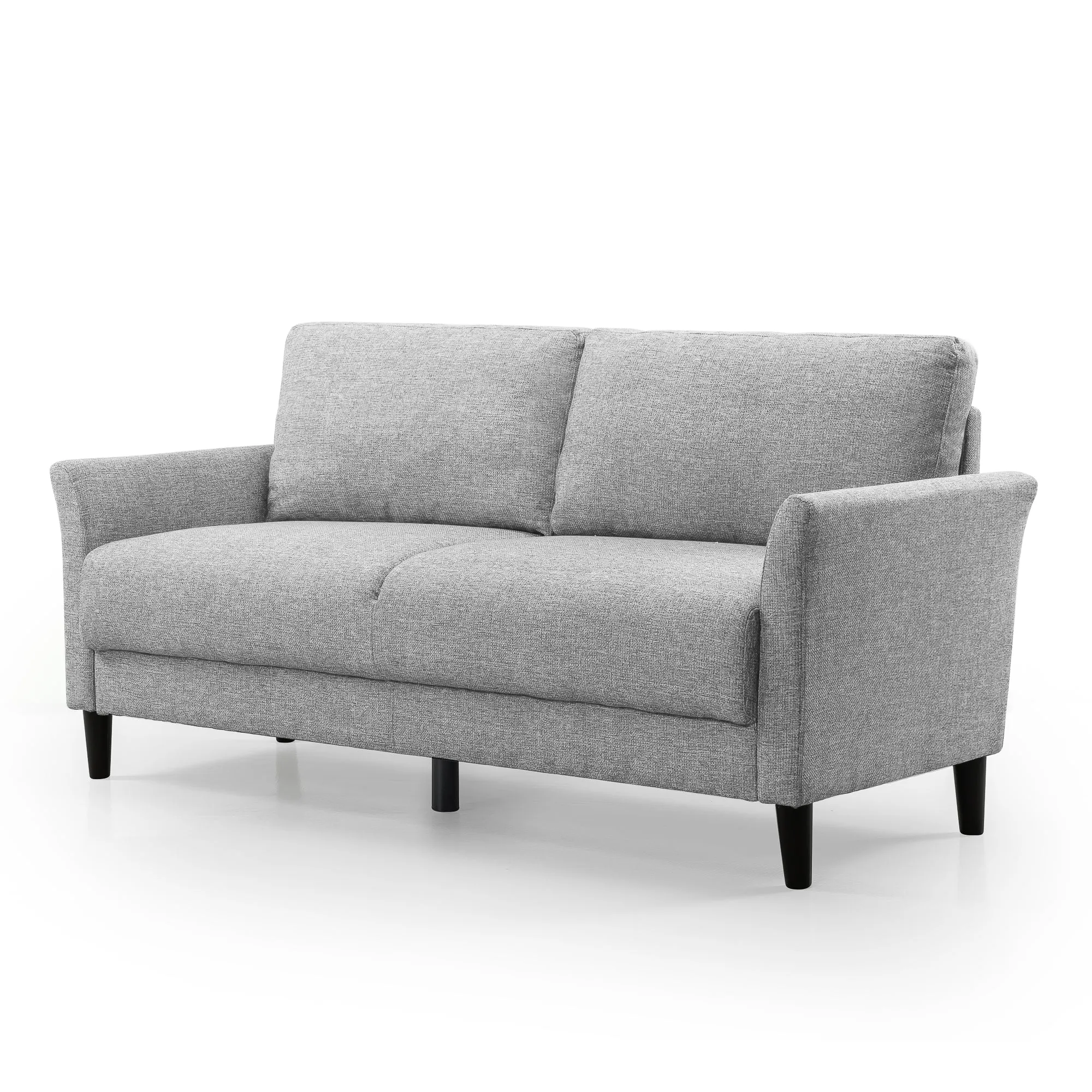 Zinus Jackie Classic Upholstered Sofa (Soft Grey Weave) (3 Seaters)