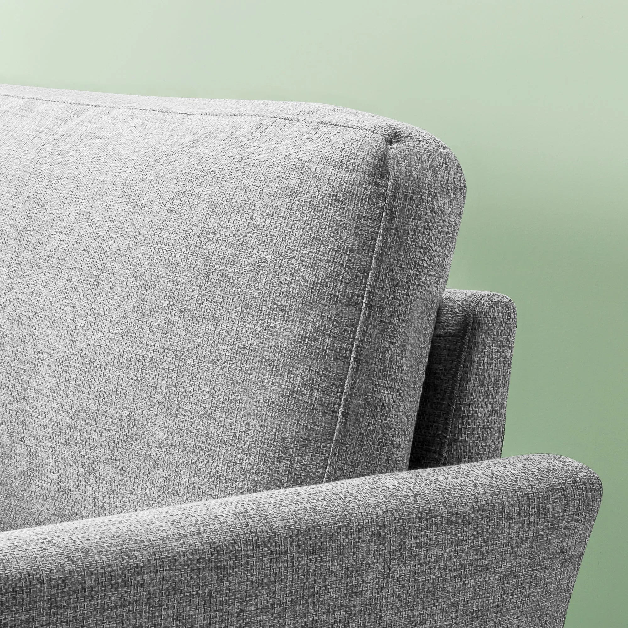 Zinus Jackie Classic Upholstered Sofa (Soft Grey Weave) (3 Seaters)