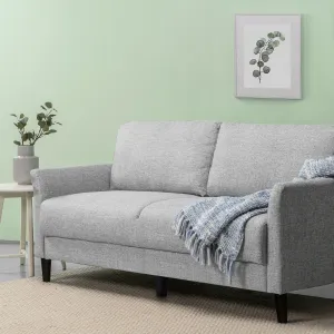 Zinus Jackie Classic Upholstered Sofa (Soft Grey Weave) (3 Seaters)