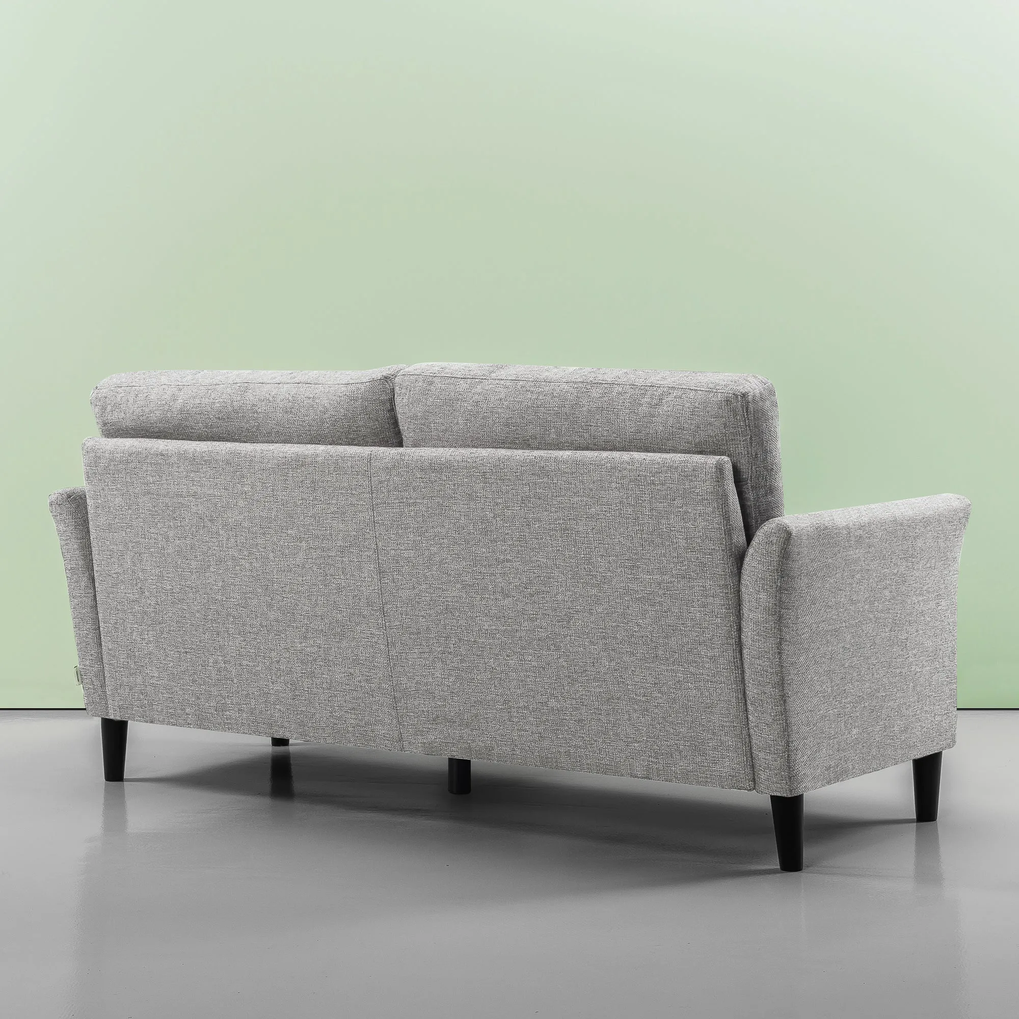 Zinus Jackie Classic Upholstered Sofa (Soft Grey Weave) (3 Seaters)